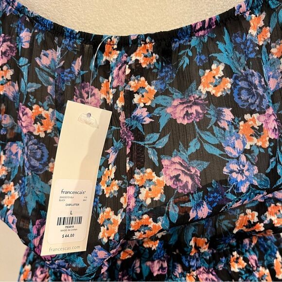 Trixxi Floral Print mini Dress with short Ruffled Sleeves cottagecore style - Picture 7 of 14